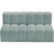 Bowery Hill Contemporary Mint Green Vegan Leather Modular Sectional