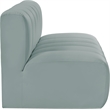 Bowery Hill Contemporary Mint Green Vegan Leather Modular Sectional
