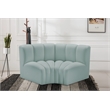 Bowery Hill Contemporary Mint Green Vegan Leather Modular Sectional