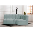Bowery Hill Contemporary Mint Green Vegan Leather Modular Sectional