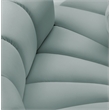 Bowery Hill Contemporary Mint Green Vegan Leather Modular Sectional