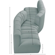 Bowery Hill Contemporary Mint Green Vegan Leather Modular Sectional