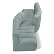 Bowery Hill Contemporary Mint Green Vegan Leather Modular Sectional