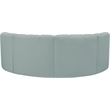 Bowery Hill Contemporary Mint Green Vegan Leather Modular Sectional