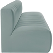 Bowery Hill Contemporary Mint Green Vegan Leather Modular Sectional