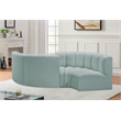 Bowery Hill Contemporary Mint Green Vegan Leather Modular Sectional