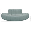 Bowery Hill Contemporary Mint Green Vegan Leather Modular Sectional