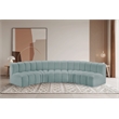 Bowery Hill Contemporary Mint Green Vegan Leather Modular Sectional