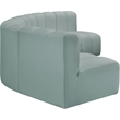 Bowery Hill Contemporary Mint Green Vegan Leather Modular Sectional