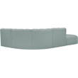 Bowery Hill Contemporary Mint Green Vegan Leather Modular Sectional