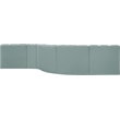 Bowery Hill Contemporary Mint Green Vegan Leather Modular Sectional
