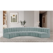 Bowery Hill Contemporary Mint Green Vegan Leather Modular Sectional