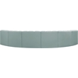 Bowery Hill Contemporary Mint Green Vegan Leather Modular Sectional