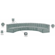 Bowery Hill Contemporary Mint Green Vegan Leather Modular Sectional