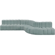 Bowery Hill Contemporary Mint Green Vegan Leather Modular Sectional