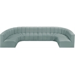 Bowery Hill Contemporary Mint Green Vegan Leather Modular Sectional
