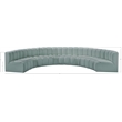 Bowery Hill Contemporary Mint Green Vegan Leather Modular Sectional