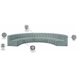 Bowery Hill Contemporary Mint Green Vegan Leather Modular Sectional