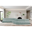 Bowery Hill Contemporary Mint Green Vegan Leather Modular Sectional
