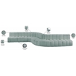 Bowery Hill Contemporary Mint Green Vegan Leather Modular Sectional