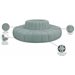 Bowery Hill Contemporary Mint Green Vegan Leather Modular Sectional