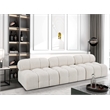 Bowery Hill Contemporary Rich Cream Boucle Fabric Modular Sofa