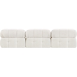 Bowery Hill Contemporary Rich Cream Boucle Fabric Modular Sofa