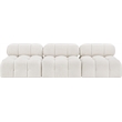 Bowery Hill Contemporary Rich Cream Boucle Fabric Modular Sofa