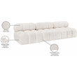 Bowery Hill Contemporary Rich Cream Boucle Fabric Modular Sofa