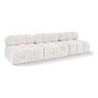 Bowery Hill Contemporary Rich Cream Boucle Fabric Modular Sofa