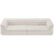 Bowery Hill Contemporary Rich Cream Boucle Fabric Modular Sofa