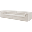 Bowery Hill Contemporary Rich Cream Boucle Fabric Modular Sofa