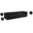 Bowery Hill Contemporary Soft Black Velvet Fabric Modular Sofa