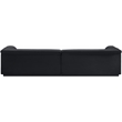 Bowery Hill Contemporary Soft Black Velvet Fabric Modular Sofa