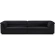 Bowery Hill Contemporary Soft Black Velvet Fabric Modular Sofa