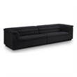 Bowery Hill Contemporary Soft Black Velvet Fabric Modular Sofa