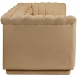 Bowery Hill Contemporary Soft Camel Velvet Fabric Modular Sofa