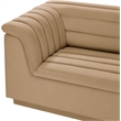 Bowery Hill Contemporary Soft Camel Velvet Fabric Modular Sofa