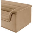 Bowery Hill Contemporary Soft Camel Velvet Fabric Modular Sofa