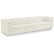 Bowery Hill Contemporary Soft Cream Velvet Fabric Modular Sofa