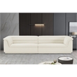 Bowery Hill Contemporary Soft Cream Velvet Fabric Modular Sofa