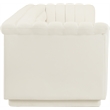 Bowery Hill Contemporary Soft Cream Velvet Fabric Modular Sofa