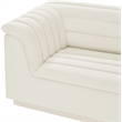 Bowery Hill Contemporary Soft Cream Velvet Fabric Modular Sofa