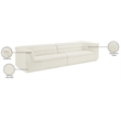 Bowery Hill Contemporary Soft Cream Velvet Fabric Modular Sofa