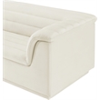 Bowery Hill Contemporary Soft Cream Velvet Fabric Modular Sofa
