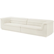 Bowery Hill Contemporary Soft Cream Velvet Fabric Modular Sofa