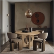 Bowery Hill Mid-Century Modern Rich Natural Oak Dining Table