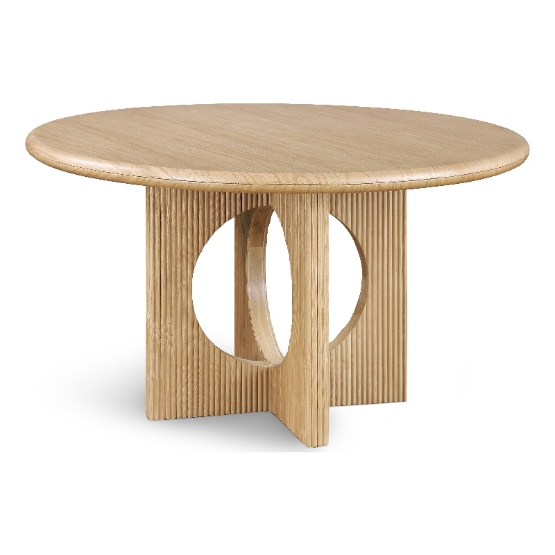 Bowery Hill Mid-Century Modern Rich Natural Oak Dining Table