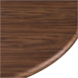 Bowery Hill Mid-Century Modern Solid Wood Fluted Base Rich Walnut Dining Table