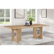 Bowery Hill Oak Veneer Natural Dining Table Rectangular Mid-Century Modern 94